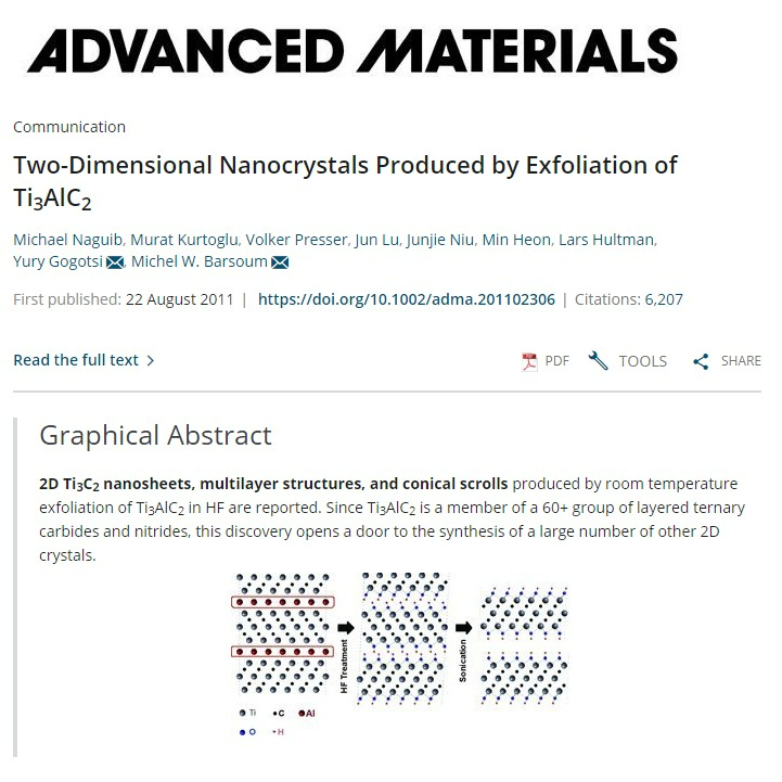 MXene Structure: The Revolutionary Two Dimensional Material for the Future